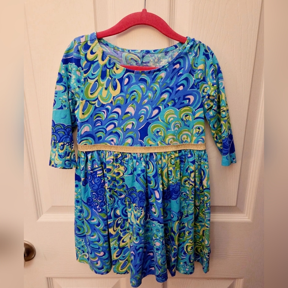 Lilly Pulitzer Girls' Lily's Lagoon Angelina Twirl Dress
